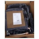 BEWISHOME Cat Tree Condo Tower Kitten Furniture Activity Center Pet Kitty Play House with Sisal Scratching Posts Perches Hammock Grey MMJ01B