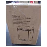 iTouchless SoftStep 1.32 Gallon Small Bathroom Stainless Steel Step Trash Can, 5 Liter Pedal Bin, Removable Inner Bucket, Soft and Silent Open and Close