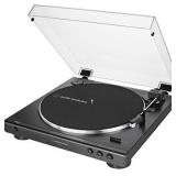 Audio-Technica AT-LP60X-BK Fully Automatic Belt-Drive Stereo Turntable, Black, Hi-Fi, 2 Speed, Dust Cover, Anti-Resonance, Die-Cast Aluminum Platter