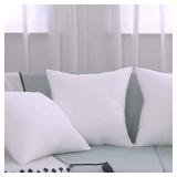 Ogrmar 4 Packs 18" x 18" Premium White Throw Pillow Insert Hypoallergenic High-Resilient PP Cotton Stuffer Pillow Insert Square Form Sham Stuffer Decorative Pillow, Cushion (18" x 18")
