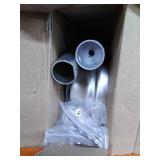 Zenna Home E40S2ALBN NeverRust Rustproof Dual Mount Curved Stall Shower Rod, 32" to 40", Brushed Nickel