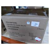 Leopard Modern Square PU Leather Adjustable Bar Stools with Back, Set of 2, Counter Height Swivel Stool, Barstools for Kitchen Counter (Grey)