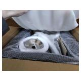 Leopard Modern Square PU Leather Adjustable Bar Stools with Back, Set of 2, Counter Height Swivel Stool, Barstools for Kitchen Counter (Grey)