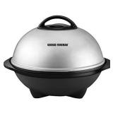 George Foreman, Silver, 12+ Servings Upto 15 Indoor/Outdoor Electric Grill, GGR50B, REGULAR