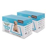 Best Pet Supplies Disposable Puppy Pads for Whelping Puppies and Training Dogs, 100 Pack, Ultra Absorbent, Leak Resistant, and Track Free for Indoor Pets, Floor Protection - Baby Blue, 36 x 28