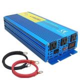 LVYUAN Pure Sine Wave Power Inverter 1500W / 3000W (Peak) Car Caravan RV Camping Boat DC 12V Inverter Soft Start 12V DC to AC 110V DC 12V Inverter Converter with LCD Display
