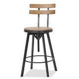 Christopher Knight Home Fenix Firwood Antique Barstool, Antique / Black Brush Silver