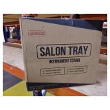 JJ CARE [Heavy-Duty] Salon Tray for Hair Stylist, Adjustable Salon Rolling Tray 17Lbs Capacity, Coloring Tray with 5 Caster Wheels, Stainless Steel Tattoo Tray, Color Tray, Salon Service Tray