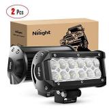 Nilight - 60002F-B Led Light Bar 2PCS 36w 6.5Inch Flood Led Off Road Lights Super Bright Driving Fog Light Boat Lights Driving Lights Led Work Light for Trucks