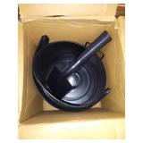 Mind Reader MASH-BLK Large Fire Place Ash Bucket, Pellet Bucket with Shovel, Black,Small