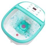 Foot Spa Bath Massager with Heat - Feet Soaking Tub Features 6 Shiatsu Massage Rollers, Rotting Callus Remover, Adjustable Time & Temperature - Stress Relief for Fatigue and Tired Feet
