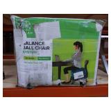 Gaiam Classic Balance Ball Chair â Exercise Stability Yoga Ball Premium Ergonomic Chair for Home and Office Desk with Air Pump, Exercise Guide and Satisfaction Guarantee, Forest