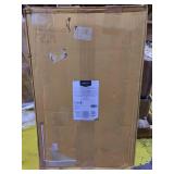 Amazon Basics Classic TV Dinner Folding Trays with Storage Rack, Natural - Set of 4