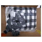 Eddie Bauer Home | Flannel Collection | Throw Blanket-Reversible Sherpa Fleece Cover, Soft & Cozy, Perfect for Bed or Couch, Throw & Pillow, Cabin Black Bundle