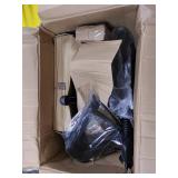 Boss Office Products Multi-Function LeatherPlus Drafting Stool with Loop Arms in Black