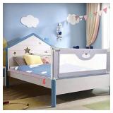 RDHOME 54" Bed Rails for Toddlers Extra Tall Kids Bed Guardrail, Vertical Lifting Collapsible Baby Safety Bed Rail Guards Fit Full Size Bed (1 Side)