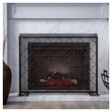 Alleghany Modern Single Panel Fireplace screen by Christopher Knight Home- Retail:$128.99