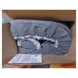 FurHaven Pet Dog Bed Deluxe Orthopedic Faux Fur & Suede L-Shaped Chaise Couch Pet Bed for Dogs & Cats, Stone Gray, Medium 20" x 30"