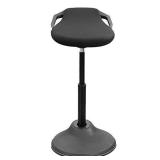 VIVO Sit Stand Perch Stool for Home and Office, Non-Slip Wobble Desk Chair, Adjustable Standing Bar Stool, Active Sitting Balance Chair with Padded Seat, Black, CHAIR-S01P