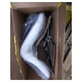 Modway Ripple Ribbed Armless Mid Back Swivel Conference Office Chair In White - INCOMPLETE