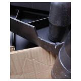 MaxWorks 80774 3-Shelf Utility Plastic Cart With Wheels, 225 lb (Maximum Capacity)