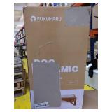 FUKUMARU Elevated Dog Ceramic Bowls, 32 OZ Raised Food Feeding Dishes for Large Cats and Medium Dogs, Solid Bamboo Water Food Stand Feeder Set with Anti-Slip Feet