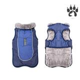 Easiestsuck Warm Dog Jacket, Dog Apparel with Plus Fleece Neckline,Windproof Water Repellent Cozy Cold Weather Dog Coat Lining Winter Dog Thick Vest for Dogs - Size Medium
