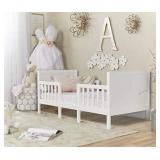 Dream On Me Hudson 3 In 1 Convertible Toddler Bed in White