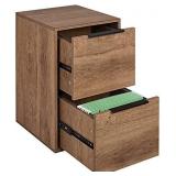 GREATMEET 2 Drawer Wood File Cabinet with Handle for Letter Size,Storage Filing Cabinet for Home Office