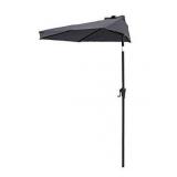 9 ft Half Outdoor Patio and Table Umbrella with Tilt