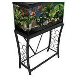 Black Scroll Aquarium Stand