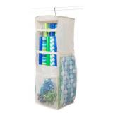 Hanging Wrapping Paper Storage - Holds Up to 20 Rolls, 360 Swivel & Extra Durable Gift Wrap Organizer Bag