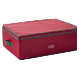 Ornament Storage Box, Large, Holiday Red