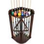 SZY Billiards 8 Pool Cue Rack Only- Billiard Stick Stand Holds 8 Cues & Ball