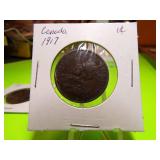 1859, 1913, 1917, 1920  CANADIAN  1 CENT