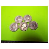 5-1942, 9-1943, 2-1945  WWII SILVER JEFFERSON NICKELS