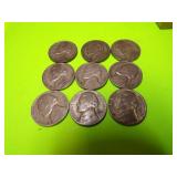 5-1942, 9-1943, 2-1945  WWII SILVER JEFFERSON NICKELS