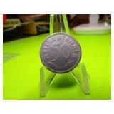 7 - WWII NAZI GERMAN COINS W/SWAZTICA