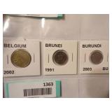 BELGIUM, BRUNEI, BURUNDI COINS