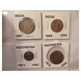 INDIA AND INDONESIA COINS