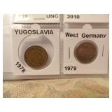 YUGOSLOVIA, W. GERMANY COINS