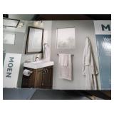 MOEN Wellton 4-Piece Bath Hardware Set with 18 in. Towel Bar, Paper Holder, Towel Ring and Robe Hook in Brushed Nickel