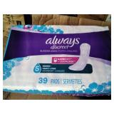 Always Discreet Incontinence Pads for Women, Heavy Absorbency, Long Length, 117 Ct