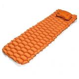 Cascade Mountain Tech Inflatable Sleeping Pad + Pillow (Orange)