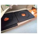 Cortina EZ Grab Delineator 45" Post, 3" Hip Collars with 10 lb Base, 03-747RBC-3, Orange, 3 Pack