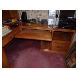 CUSTOM CORNER OAK DESK