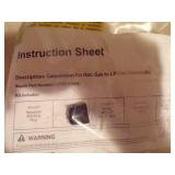 SAMSUNG GAS DRYER - ON LP BUT PACKAGE HAS TRANSITION PARTS TO NATURAL GAS