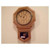 PENDULUM WALL CLOCK W/KEY