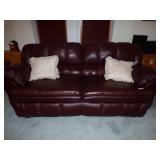 EXQUISITE LEATHER SOFA DUAL RECLINER