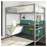 DHP Miles Metal Loft Bed (Full Size)